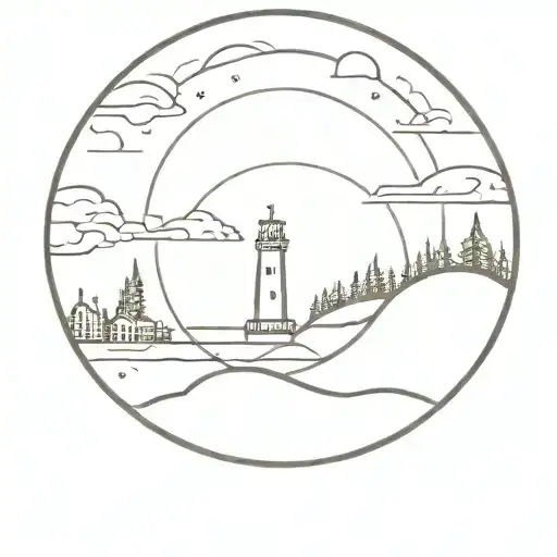 Ligthouse Circle Water