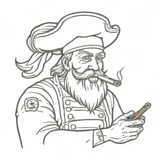 Pirates Chef Smoking Cigarettes