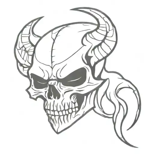 Demon Skull Face
