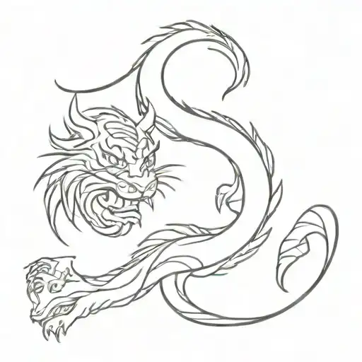 Chinese Dragon And Tiger