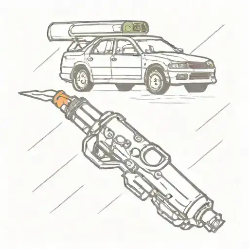 Lighter With A Car And Joint