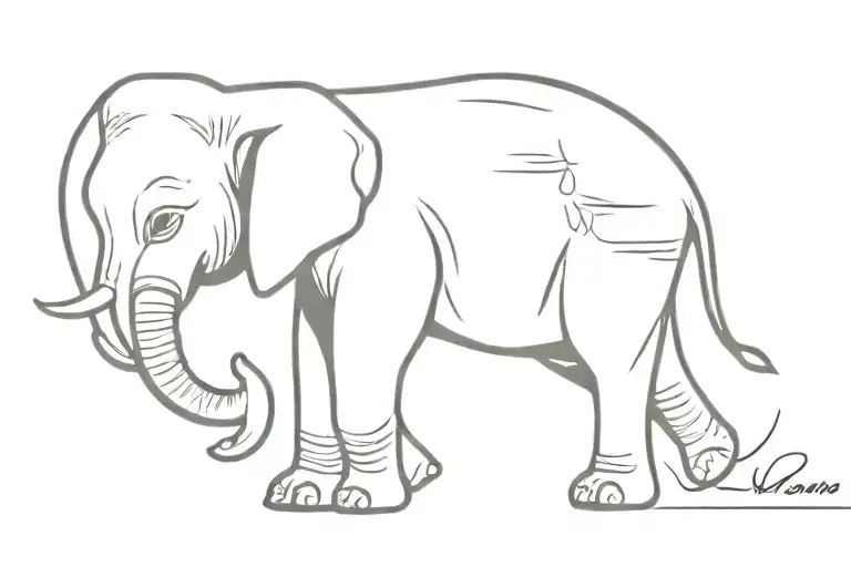 Elephant Tattoo For Old Women On Forearm