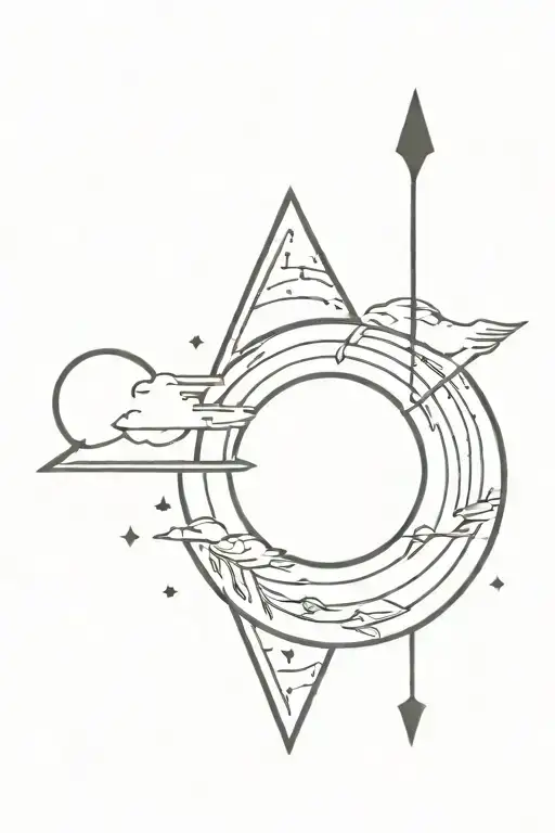 Arrow Sun Moon Water