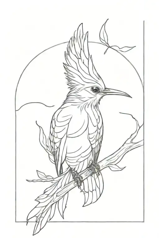 Phoenix Hoopoe Fine Lines