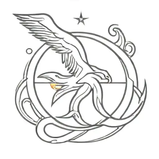 Rebel Alliance Symbol Interwined With Phoenix Squadron
