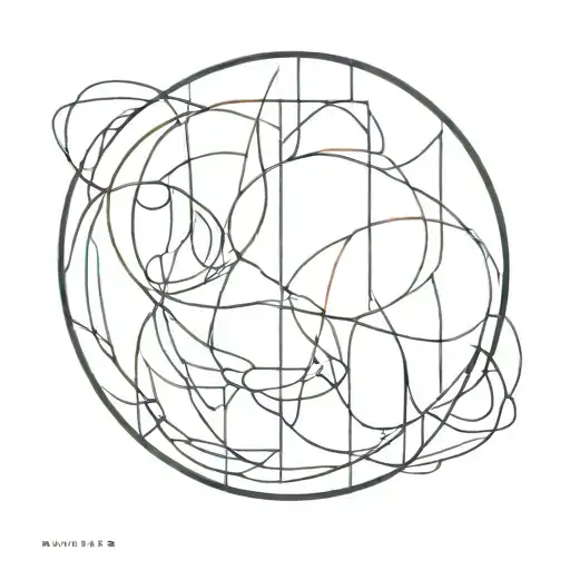 The Word Mosaic In Abstract Lineart