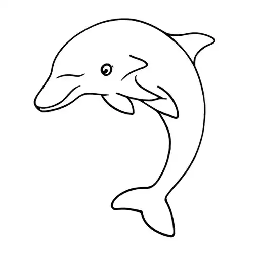 Dolphin Gracefully Swimming