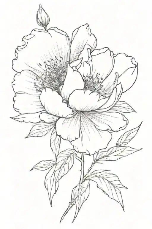 Peony Fine Line Bud To Flower