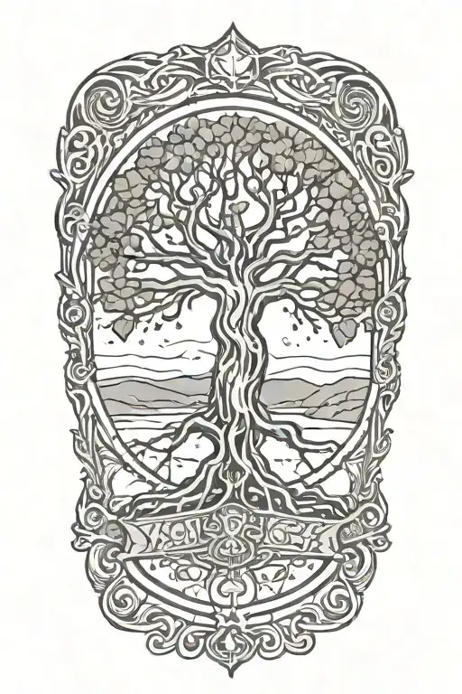 Yggdrasil And Tombstone