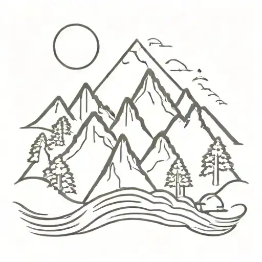 Mountains And Nature Scene