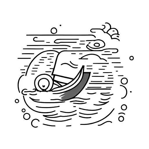 A Therapeutic Scene With A Serene Ocean View And A Book Floating On A Boat