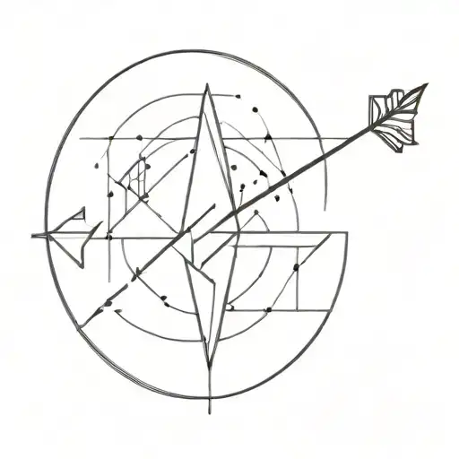 Basic Geometric Arrow Design Incorporating Symbols