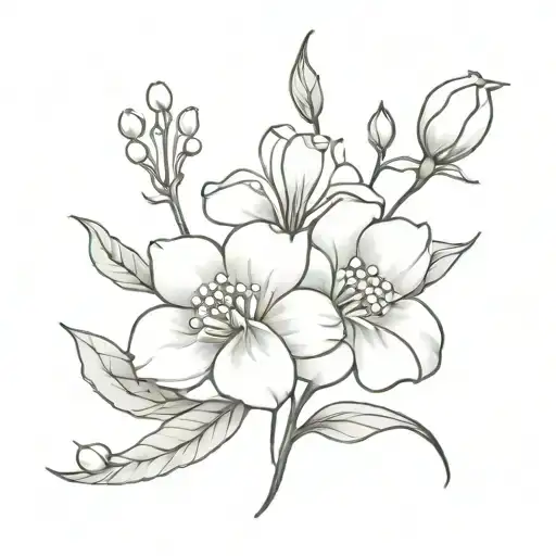 Lily Of The Valley Intertwined With Peony And Rose