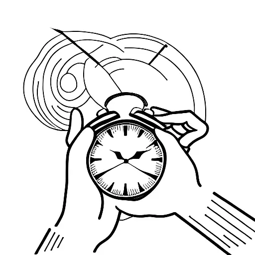 Hand Holding A Clock