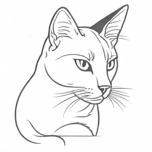 Tuxedo Cat Silhouette