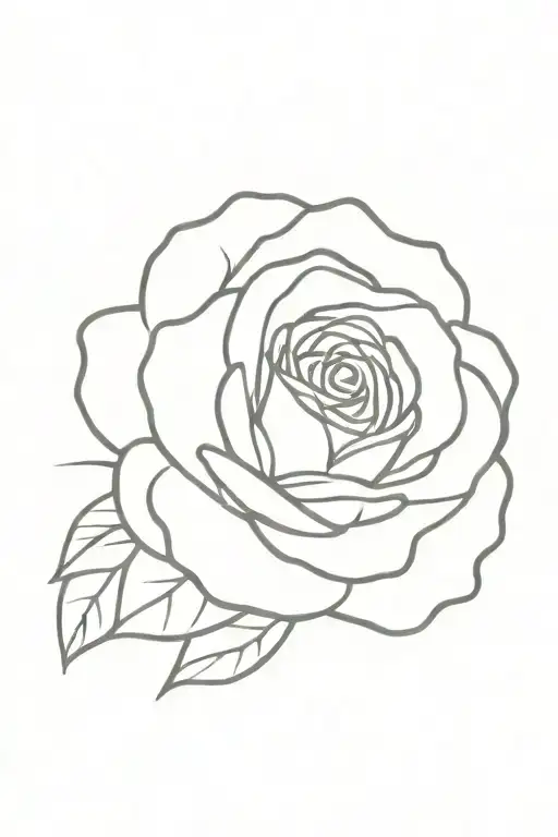 A Rose With Roman Numbers On The Side