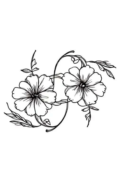 March And April Birth Flowers Intertwined