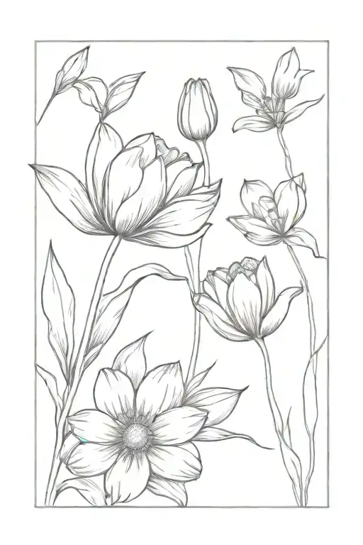 Daisy And Tulip Flower