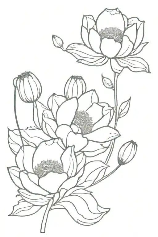 Poppy Water Lily Marigold Daffoldi Holly Flowers