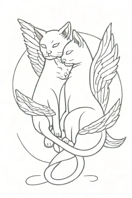 Cat And Angel Wings