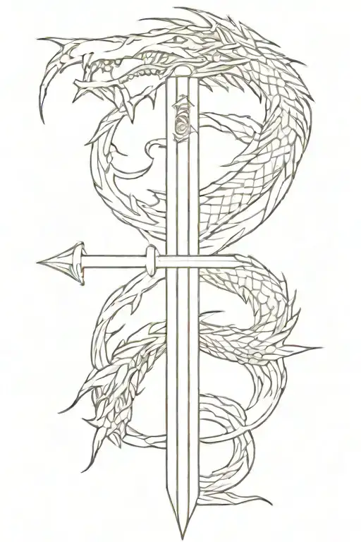 Dragon Katana Sunset Rune Of Fearlessness