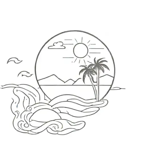 Sun And Beach Scene