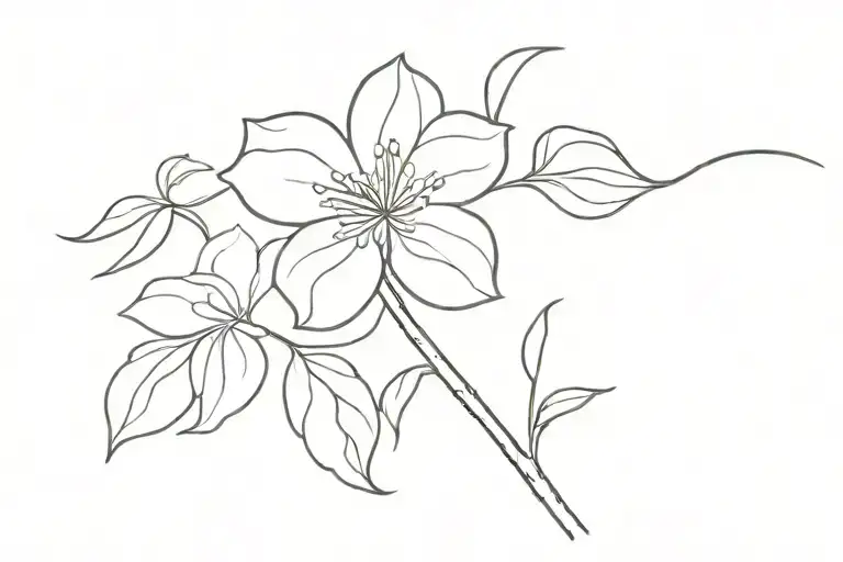 Hawthorne Flower Growing Together Symbolizing Strength