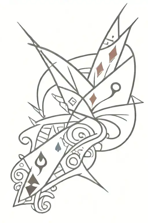 Ace Cards Ink Demon And Graffiti With The Word Corrupt