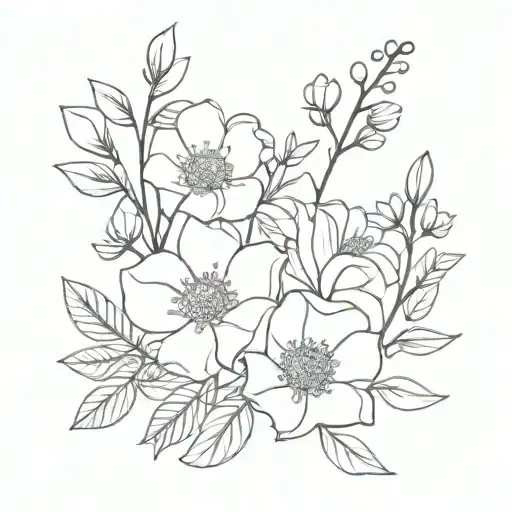 January And April Birth Flower Bouquet