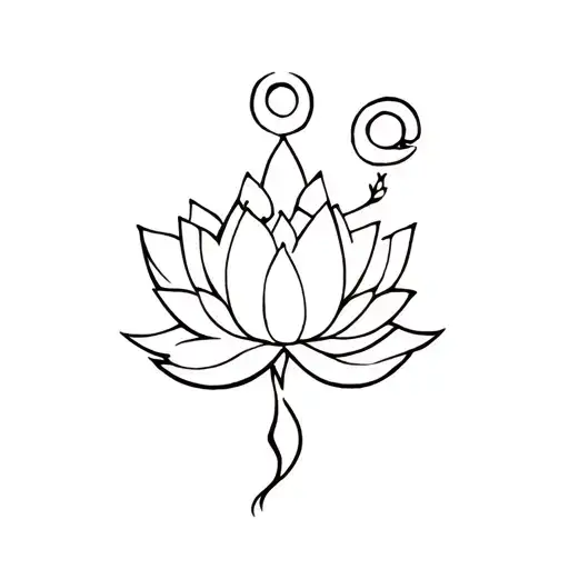 Anchor And Lotus Flower