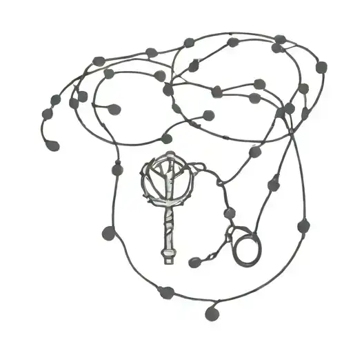 Black Amulet Rosary Wrapped