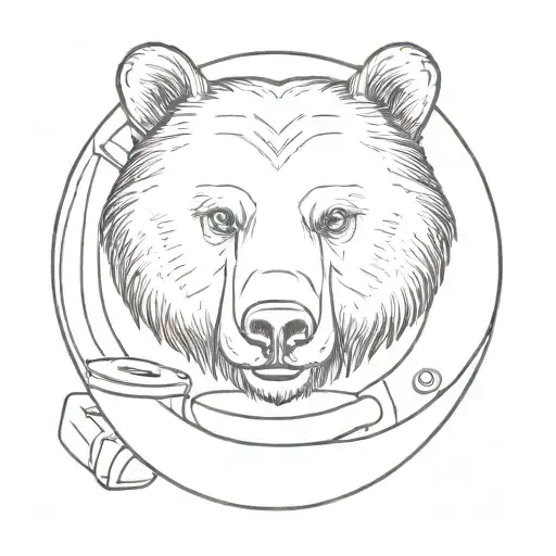 Bear Head Emerging From Toilet