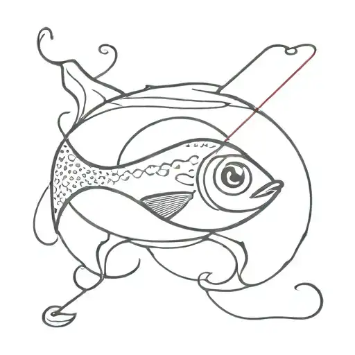 Fish Getting Stabbed By Hook Through Eye