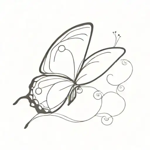 Butterfly With A Semicolon As The Body