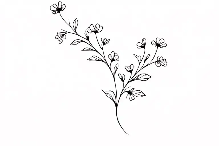 Dainty Flowers Flowing