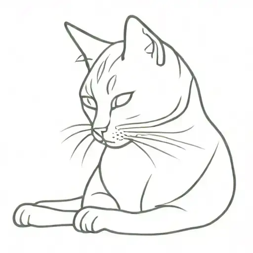 Tabby Cat Stretching