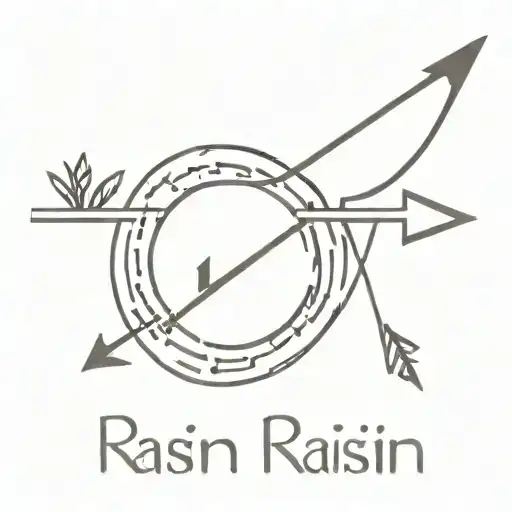 Timeline Heart With Arrow Through It And The Word Raisin Written Inside