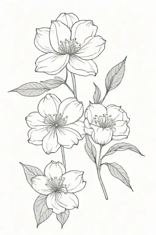 August And July Birth Flowers Danty