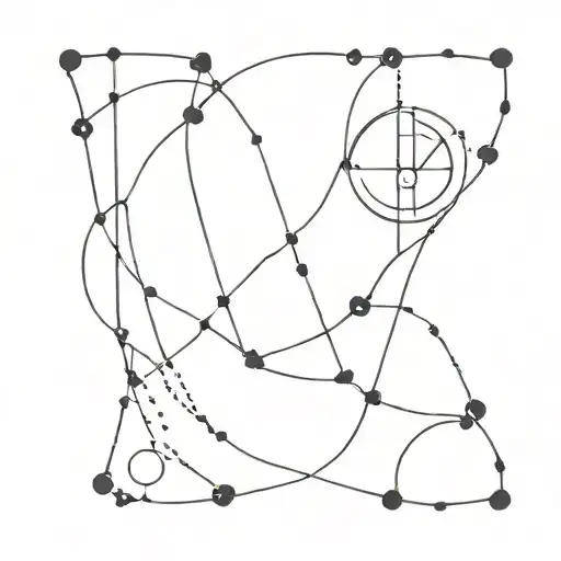 Delicate Artistic Design That Incorporates Gps Coordinates In Black Ink