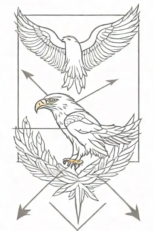Eagle Wings With Arrow