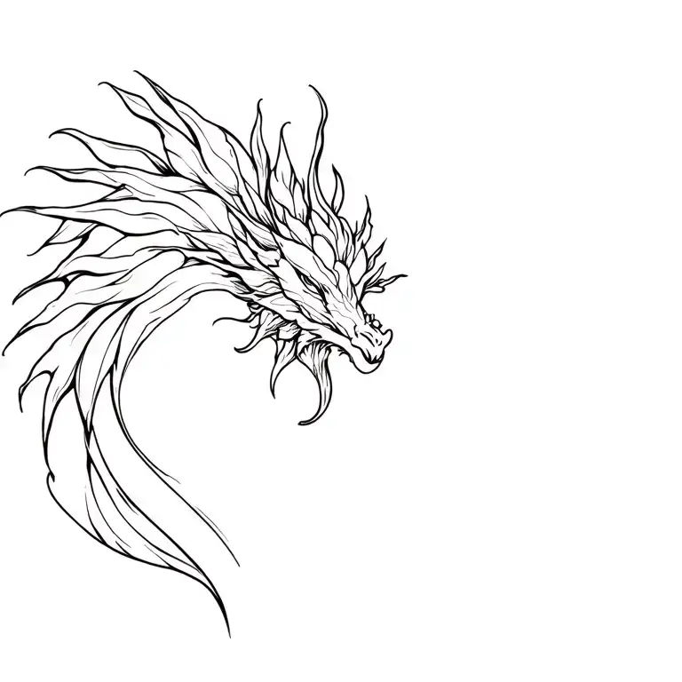 Gladiolus Flower With Dragon Abstract