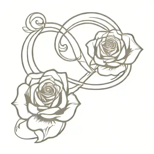 Infinity Symbol Intertwined Roses