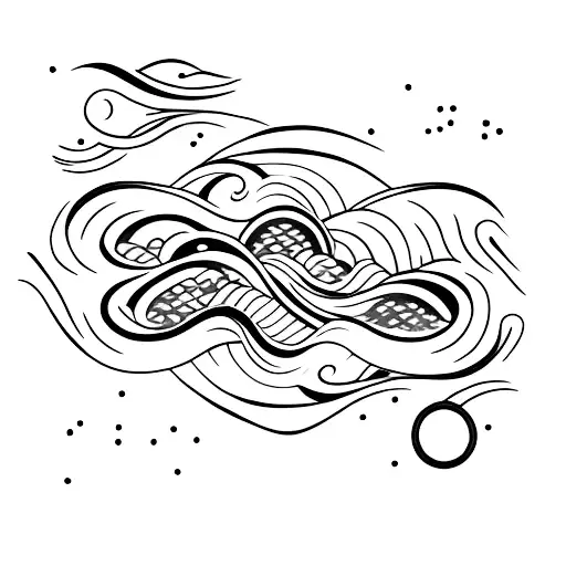 Ocean Wave With A Star On Top