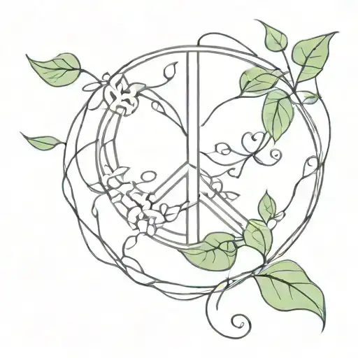Peace Symbol With Vines