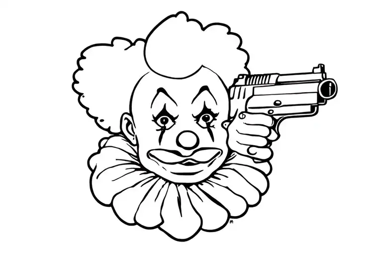 Clown With Gun