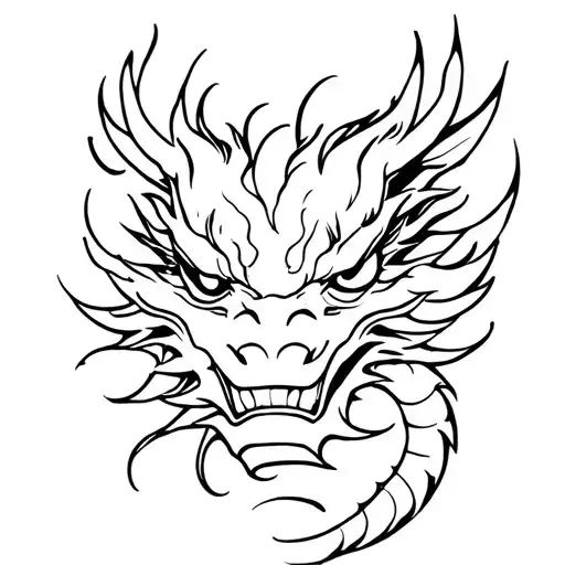 Japanese Dragon Face