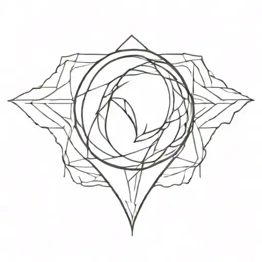 A Dark Tattoo With A V Hidden Within