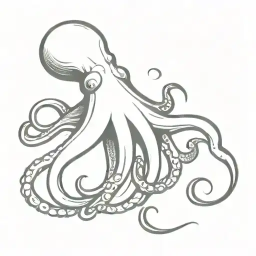 Octopus With Word Grim