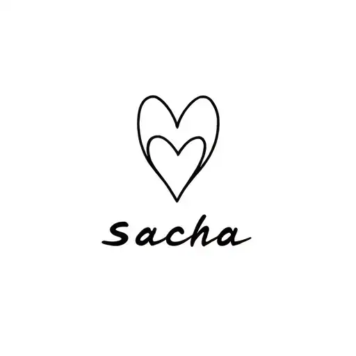 Heart Line At The End Of The First Name Sacha
