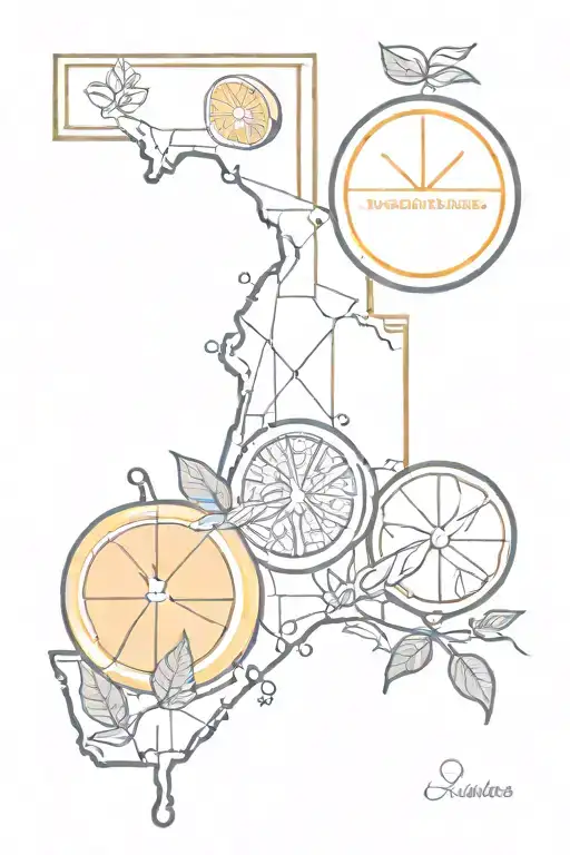 Orlando Florida With Citrus Oranges And 407 Area Code